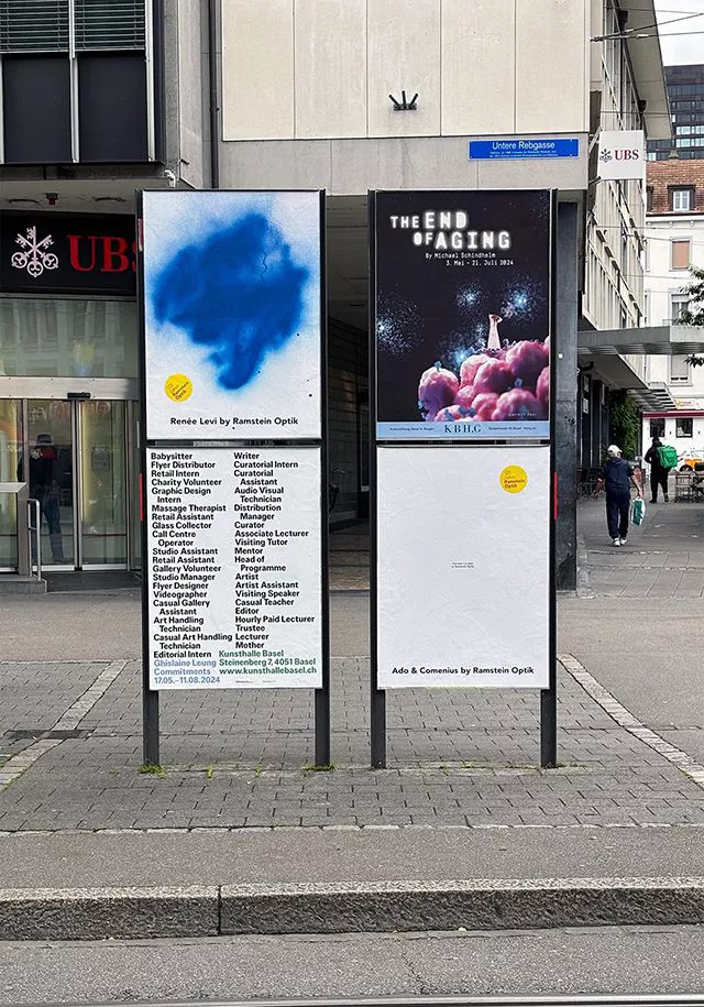 Two teaser posters at Claraplatz